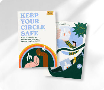 Mock up of the Protect Your Circle zine.